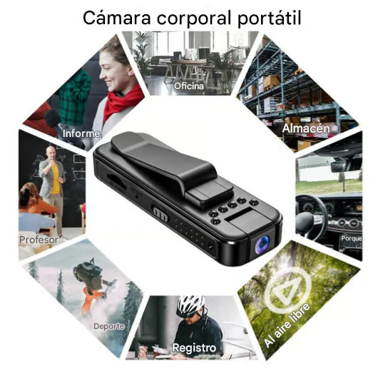 Cámara corporal inalámbrica 1080p vlog